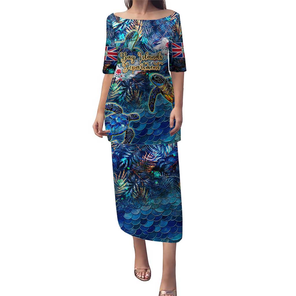 Bay Islands Department Puletasi Sea Turtle Tropical Pattern - Wonder Print Shop