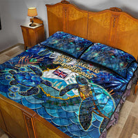 Bay Islands Department Quilt Bed Set Sea Turtle Tropical Pattern - Wonder Print Shop