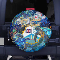 Bay Islands Department Spare Tire Cover Sea Turtle Tropical Pattern - Wonder Print Shop