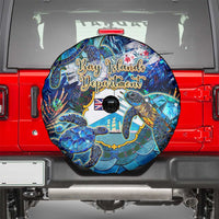 Bay Islands Department Spare Tire Cover Sea Turtle Tropical Pattern - Wonder Print Shop