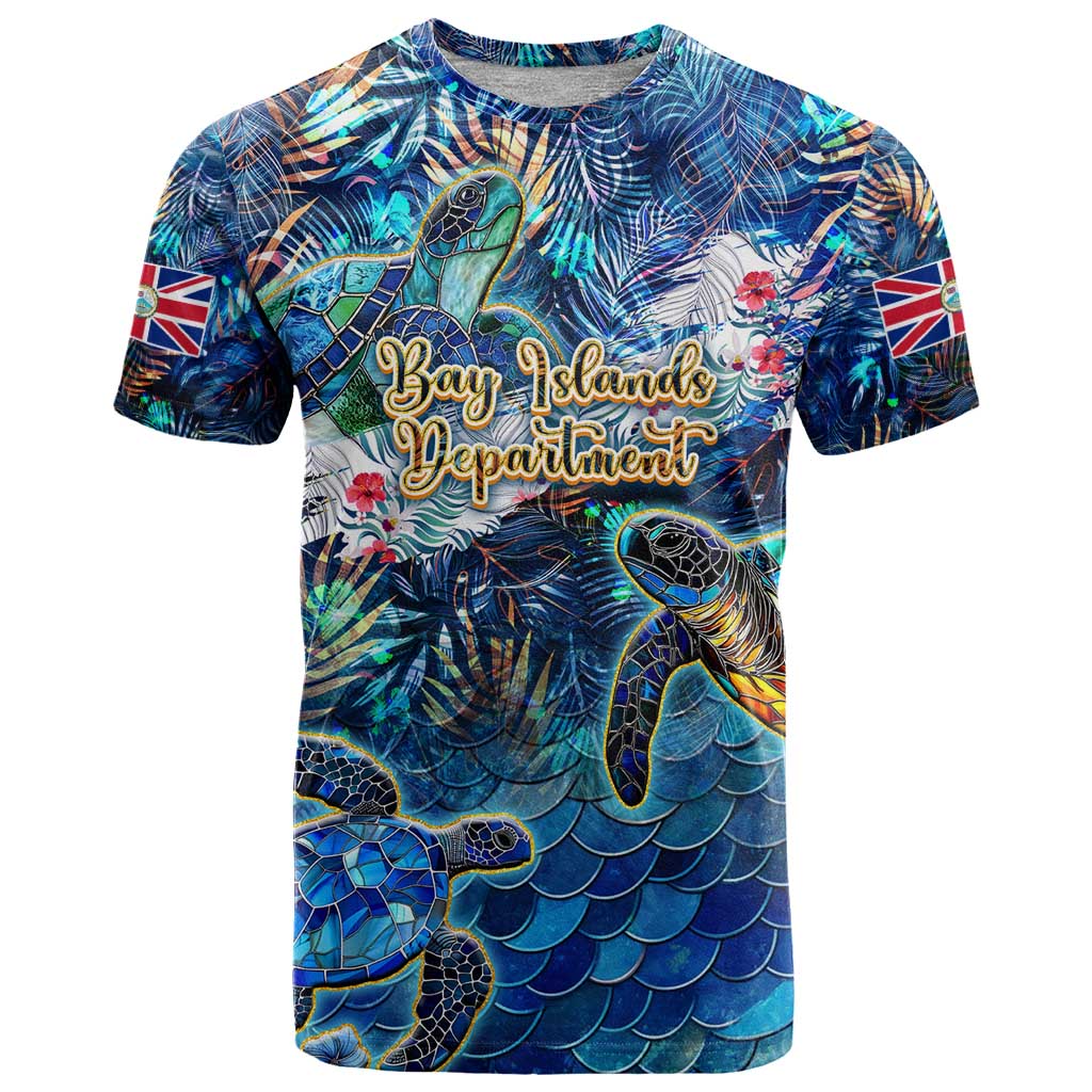 Bay Islands Department T Shirt Sea Turtle Tropical Pattern - Wonder Print Shop