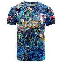 Bay Islands Department T Shirt Sea Turtle Tropical Pattern - Wonder Print Shop