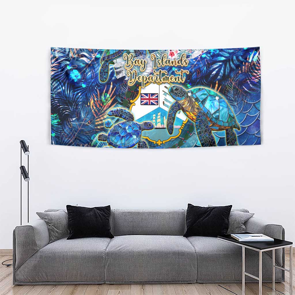 Bay Islands Department Tapestry Sea Turtle Tropical Pattern - Wonder Print Shop