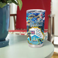 Bay Islands Department Tumbler Cup Sea Turtle Tropical Pattern - Wonder Print Shop