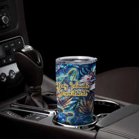 Bay Islands Department Tumbler Cup Sea Turtle Tropical Pattern - Wonder Print Shop