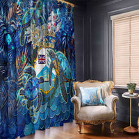 Bay Islands Department Window Curtain Sea Turtle Tropical Pattern - Wonder Print Shop