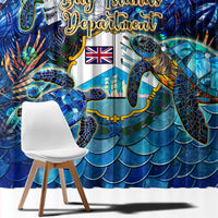 Bay Islands Department Window Curtain Sea Turtle Tropical Pattern - Wonder Print Shop