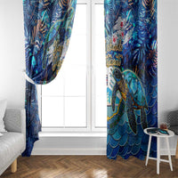 Bay Islands Department Window Curtain Sea Turtle Tropical Pattern - Wonder Print Shop