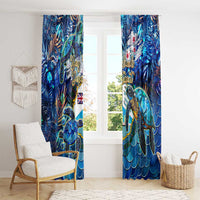 Bay Islands Department Window Curtain Sea Turtle Tropical Pattern - Wonder Print Shop