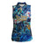 Bay Islands Department Women Sleeveless Polo Shirt Sea Turtle Tropical Pattern - Wonder Print Shop