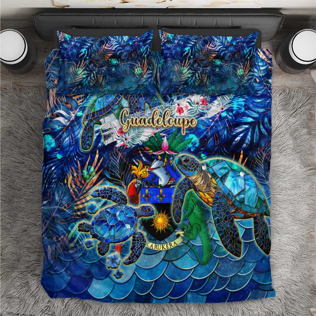 Guadeloupe Bedding Set Sea Turtle Tropical Pattern