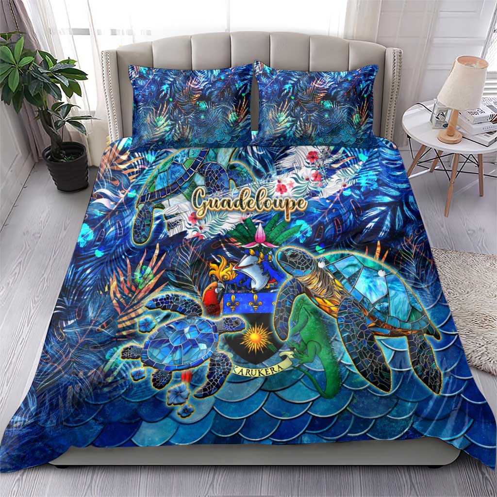 Guadeloupe Bedding Set Sea Turtle Tropical Pattern