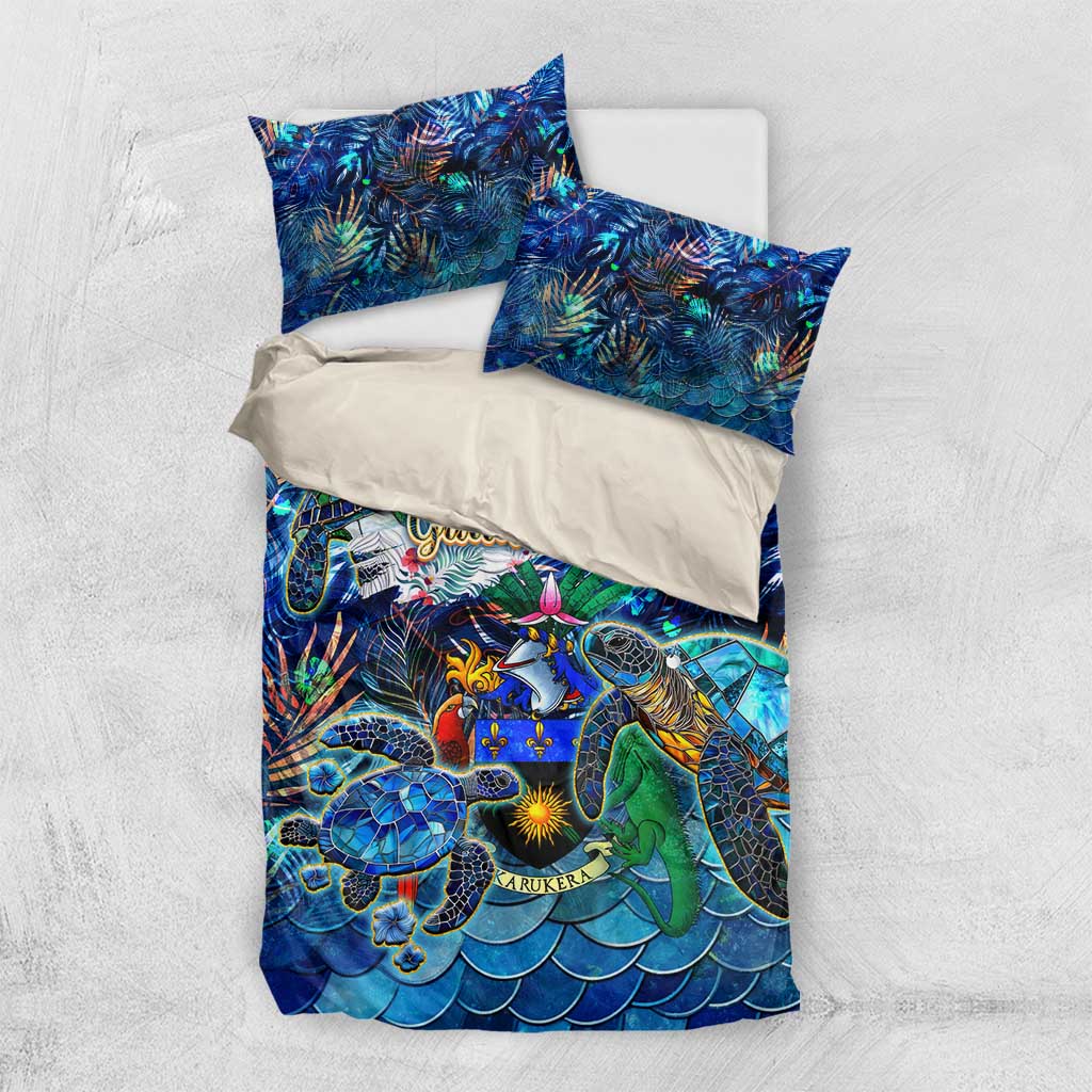 Guadeloupe Bedding Set Sea Turtle Tropical Pattern