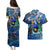 Guadeloupe Couples Matching Puletasi and Hawaiian Shirt Sea Turtle Tropical Pattern