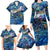 Guadeloupe Family Matching Long Sleeve Bodycon Dress and Hawaiian Shirt Sea Turtle Tropical Pattern