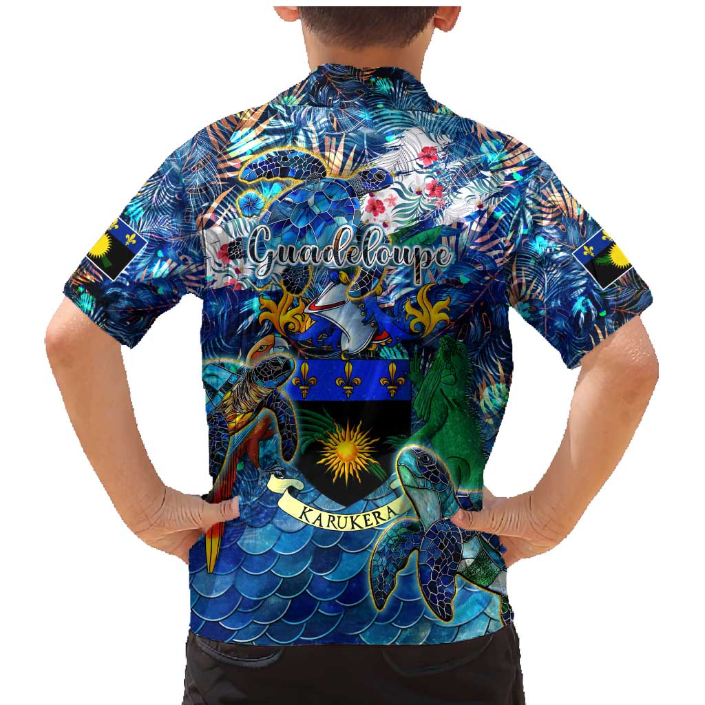 Guadeloupe Family Matching Mermaid Dress and Hawaiian Shirt Sea Turtle Tropical Pattern
