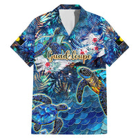 Guadeloupe Family Matching Mermaid Dress and Hawaiian Shirt Sea Turtle Tropical Pattern