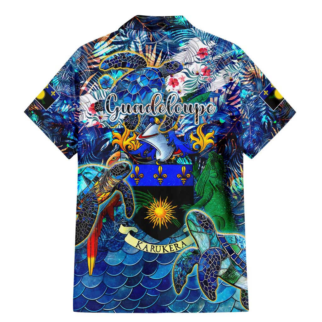 Guadeloupe Family Matching Mermaid Dress and Hawaiian Shirt Sea Turtle Tropical Pattern