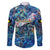 Guadeloupe Family Matching Puletasi and Hawaiian Shirt Sea Turtle Tropical Pattern