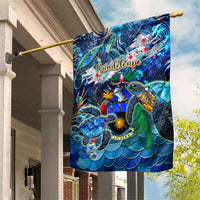 Guadeloupe Garden Flag Sea Turtle Tropical Pattern - Wonder Print Shop