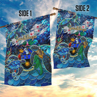 Guadeloupe Garden Flag Sea Turtle Tropical Pattern - Wonder Print Shop