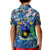 Guadeloupe Kid Polo Shirt Sea Turtle Tropical Pattern - Wonder Print Shop