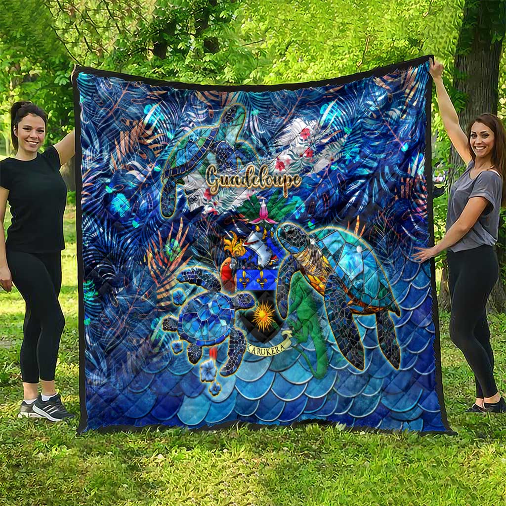 Guadeloupe Quilt Sea Turtle Tropical Pattern - Wonder Print Shop
