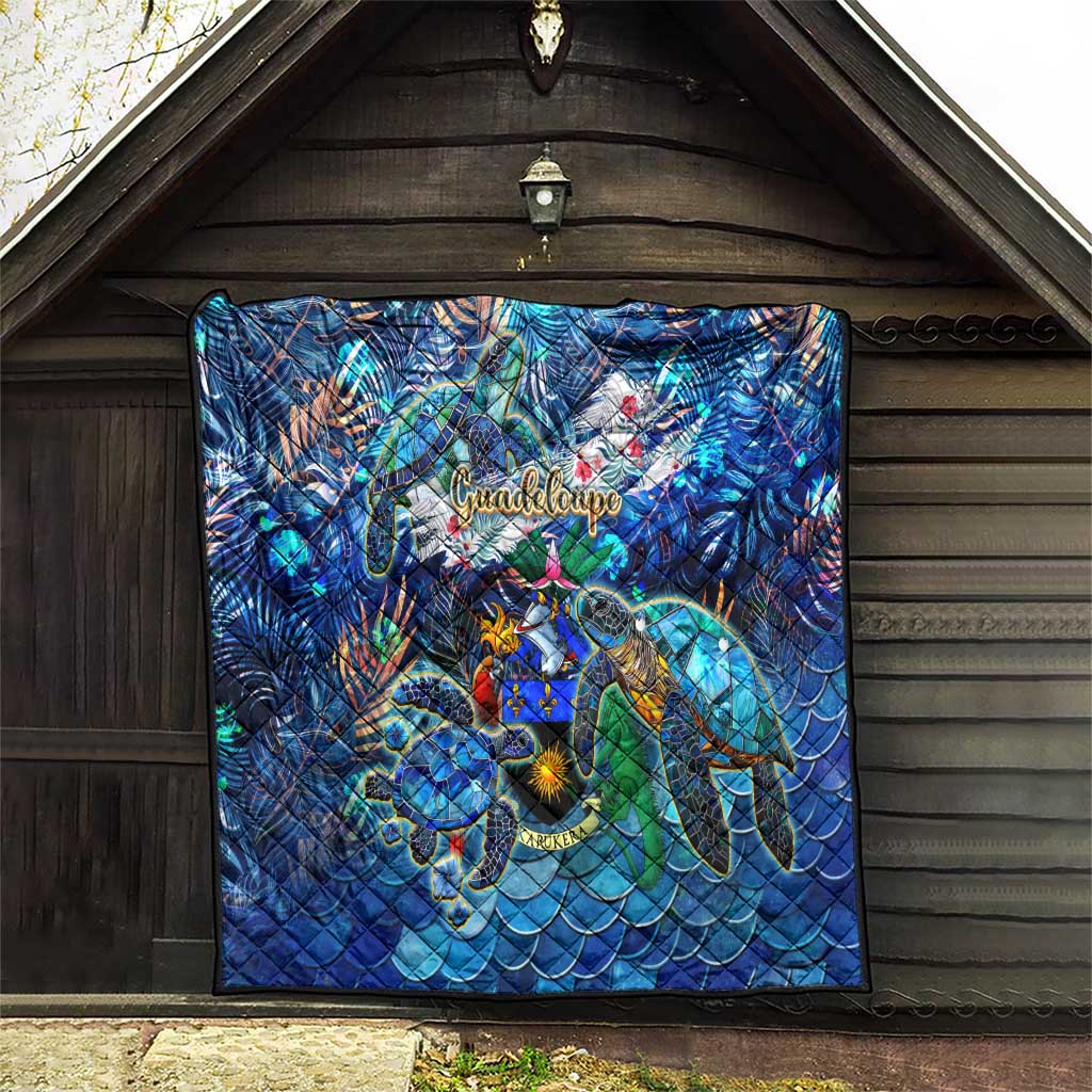 Guadeloupe Quilt Sea Turtle Tropical Pattern - Wonder Print Shop