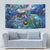 Guadeloupe Tapestry Sea Turtle Tropical Pattern - Wonder Print Shop
