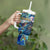 Guadeloupe Tumbler With Handle Sea Turtle Tropical Pattern - Wonder Print Shop