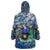 Guadeloupe Wearable Blanket Hoodie Sea Turtle Tropical Pattern - Wonder Print Shop