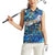 Guadeloupe Women Sleeveless Polo Shirt Sea Turtle Tropical Pattern - Wonder Print Shop