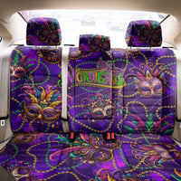 Mardi Gras Back Car Seat Cover Mask Glitter Art