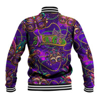 Mardi Gras Baseball Jacket Mask Glitter Art