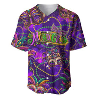 Mardi Gras Baseball Jersey Mask Glitter Art