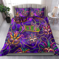 Mardi Gras Bedding Set Mask Glitter Art