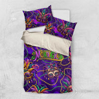 Mardi Gras Bedding Set Mask Glitter Art