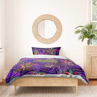 Mardi Gras Bedding Set Mask Glitter Art