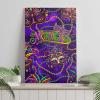 Mardi Gras Canvas Wall Art Mask Glitter Art