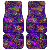 Mardi Gras Car Mats Mask Glitter Art