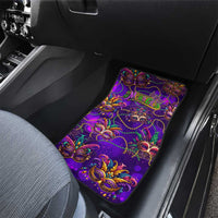 Mardi Gras Car Mats Mask Glitter Art