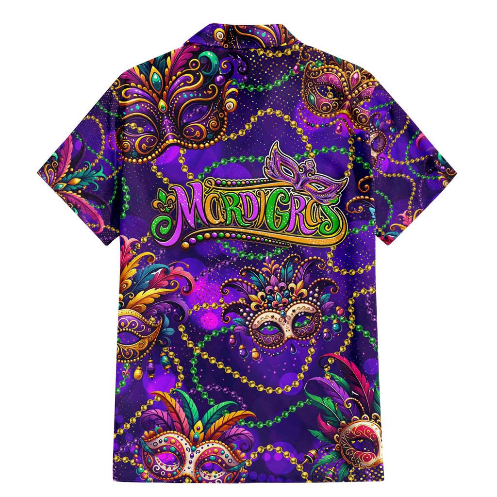 Mardi Gras Family Matching Mermaid Dress and Hawaiian Shirt Mask Glitter Art
