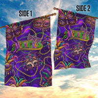 Mardi Gras Garden Flag Mask Glitter Art - Wonder Print Shop