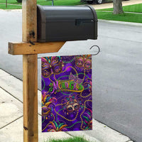 Mardi Gras Garden Flag Mask Glitter Art - Wonder Print Shop