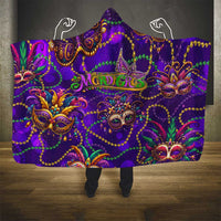 Mardi Gras Hooded Blanket Mask Glitter Art - Wonder Print Shop
