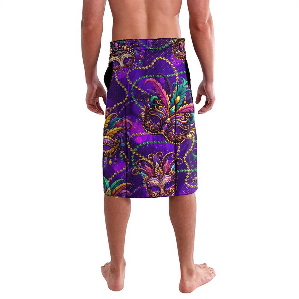 Mardi Gras Lavalava Mask Glitter Art - Wonder Print Shop