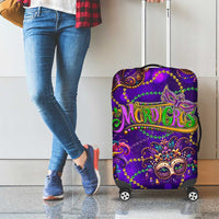 Mardi Gras Luggage Cover Mask Glitter Art - Wonder Print Shop