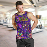 Mardi Gras Men Tank Top Mask Glitter Art - Wonder Print Shop