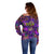 Mardi Gras Off Shoulder Sweater Mask Glitter Art - Wonder Print Shop