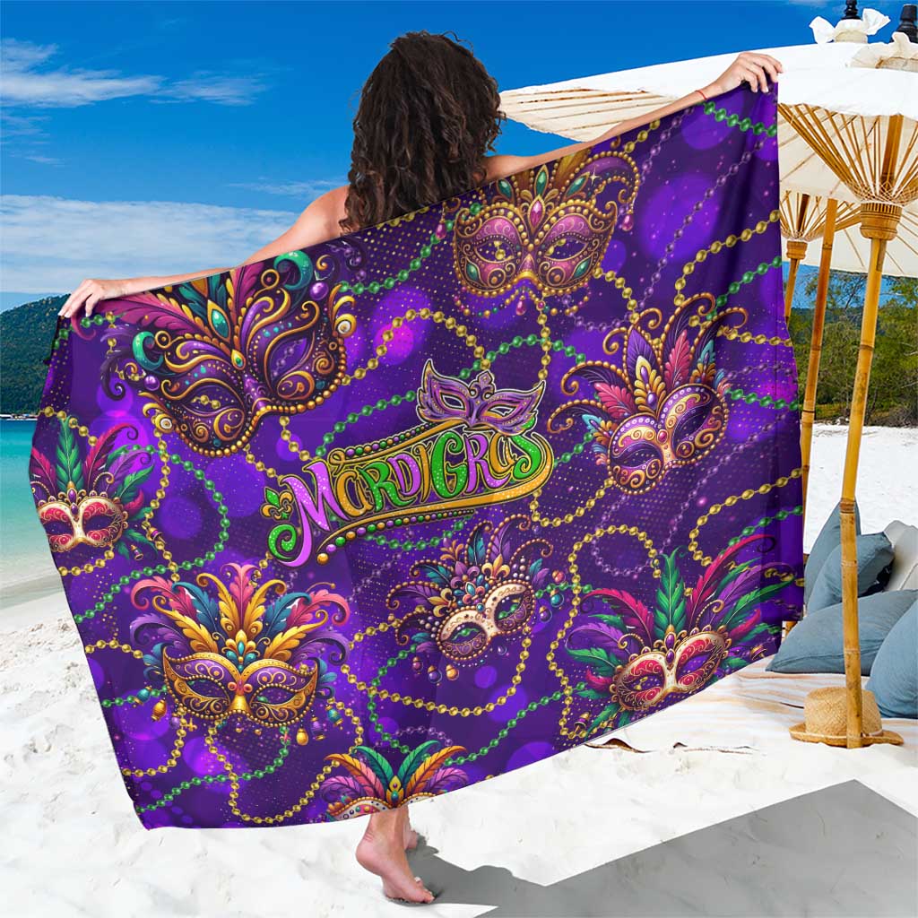 Mardi Gras Sarong Mask Glitter Art - Wonder Print Shop